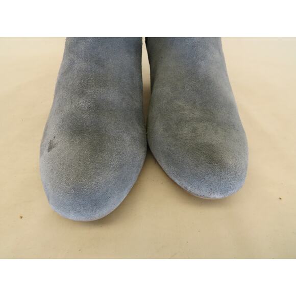 Lands End Blue Suede Wedge Fashion Ankle Boots Bootie Womens Size 9.5 B - Picture 6 of 12